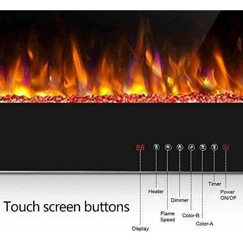  GXP 50 Inch Electric Fireplace in-Wall Recessed and Wall Mounted