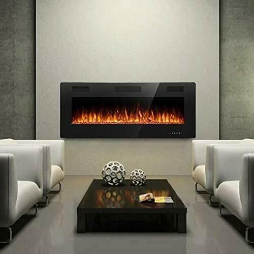  GXP 50 Inch Electric Fireplace in-Wall Recessed and Wall Mounted