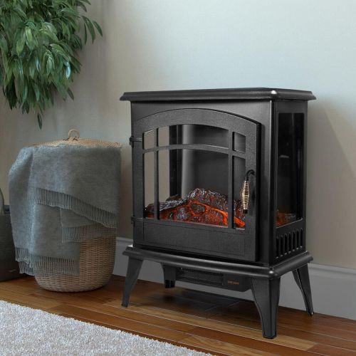  GXP 1500W Electric Fireplace Freestanding Heater Wood Fire Flame Adjustable Stove