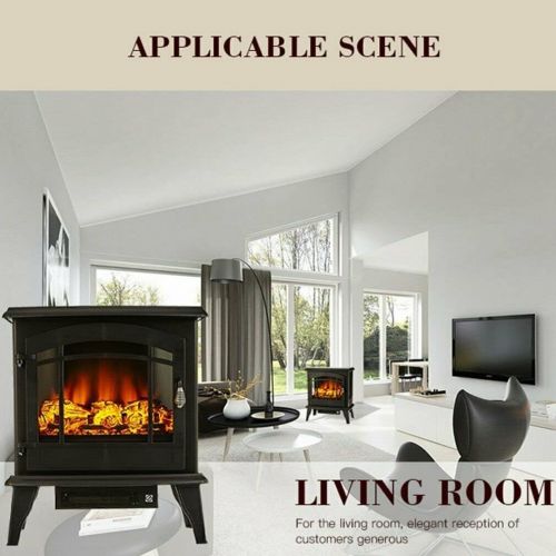  GXP Portable Indoor 1400W Electric Fireplace Heater Remote Wood Fire Flame Stove