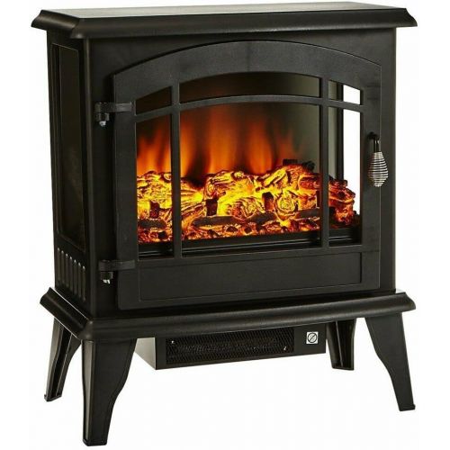  GXP Portable Indoor 1400W Electric Fireplace Heater Remote Wood Fire Flame Stove