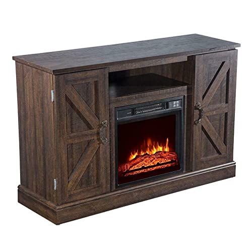  GXP 47 Wood Cabinet TV Stove Electric 18 Fireplace Heater w/Remote Control