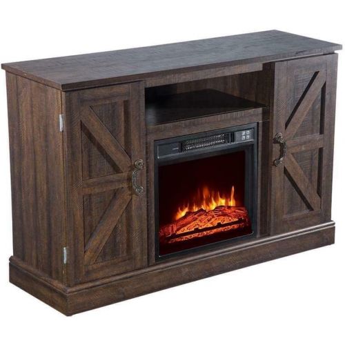  GXP 47 Wood Cabinet TV Stove Electric 18 Fireplace Heater w/Remote Control