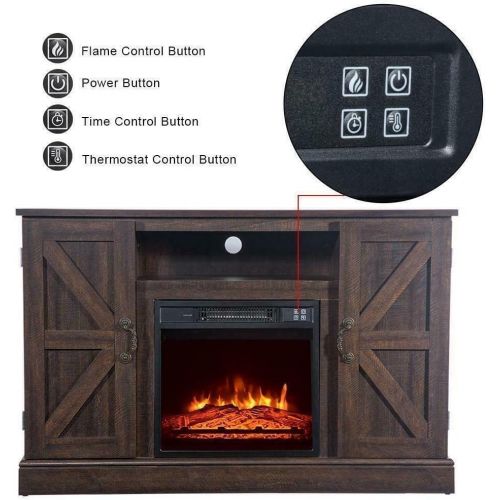  GXP 47 Wood Cabinet TV Stove Electric 18 Fireplace Heater w/Remote Control