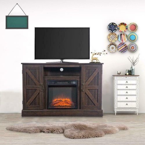  GXP 47 Wood Cabinet TV Stove Electric 18 Fireplace Heater w/Remote Control