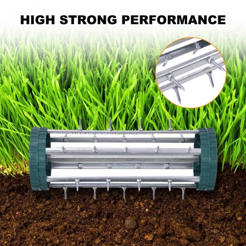  Gymax Rolling Garden Lawn Aerator Roller Home Grass Steel Handle