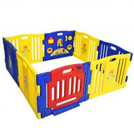 Gymax 8 Panel Baby Playpen Play Yard Safety Play Center