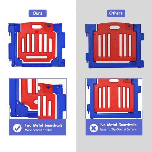  Gymax 8 Panel Baby Playpen Play Yard Safety Play Center