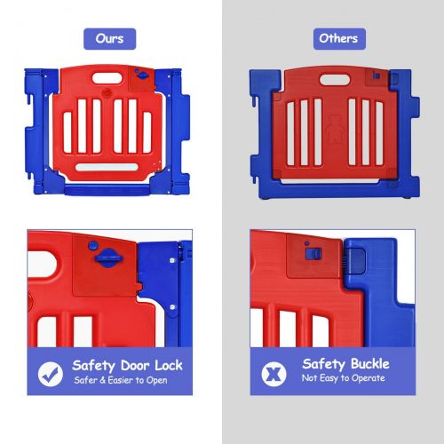  Gymax 8 Panel Baby Playpen Play Yard Safety Play Center