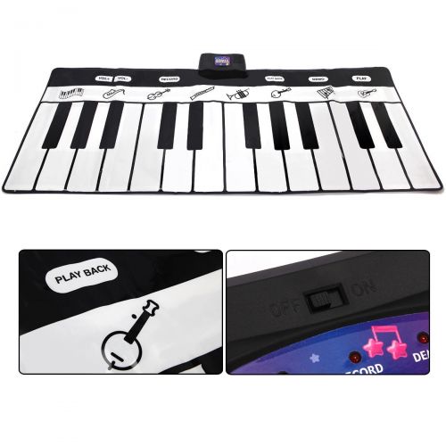  Gymax 24 Key Gigantic Piano Keyboard Dance Playmat Kids Toy w 8 Instrument Settings