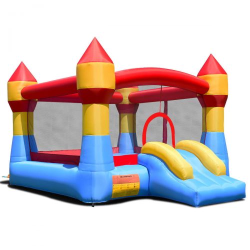 Gymax Inflatable Bounce House Castle Jumper Moonwalk Playhouse Slide Without Blower