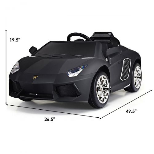  Gymax 12V Lamborghini Aventador Licensed Electric Kids Ride On Car RC wLights & Music