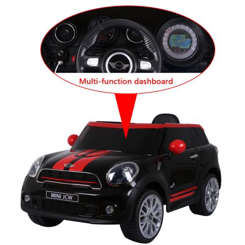  Gymax White Electric MINI PACEMAN Kids Ride On Car Licensed RC Remote Control MP3
