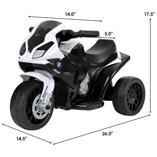  Gymax Kids Ride On Motorcycle BMW Licensed 6V Electric 3 Wheels Bicycle w Music&Light