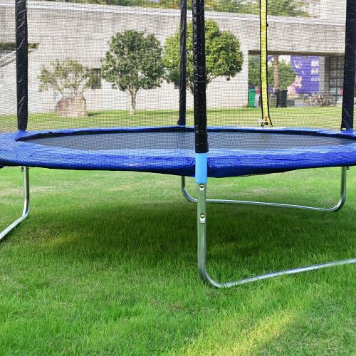  Gymax 8 FT Trampoline Combo Bounce Jump Safety Enclosure Net WSpring Safety Pad