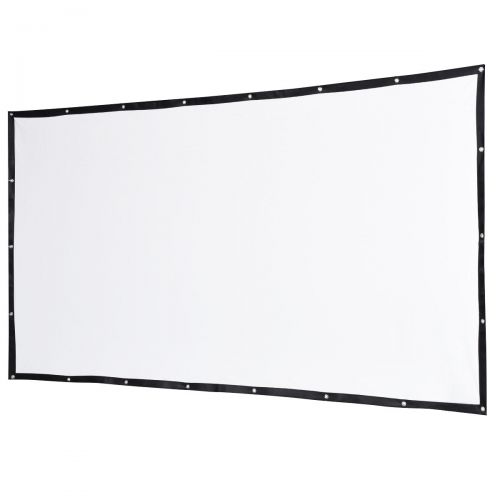 Gymax 120 16:9 Portable Projector Screen High Contrast Collapsible Home Theater PVC