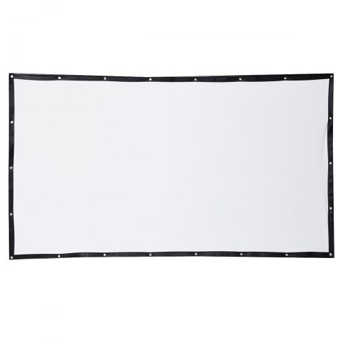  Gymax 120 16:9 Portable Projector Screen High Contrast Collapsible Home Theater PVC