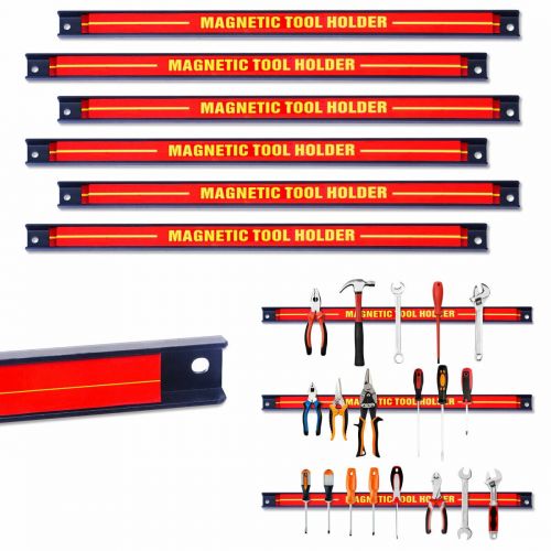  Gymax 6 PCS 18 Magnetic Tool Holder Bar Organizer Storage Rack Knife Wrench Pilers