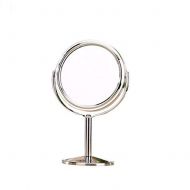 Gyswshh Double-Sided Makeup,Portable 1:2 Magnifying Round Oval Cosmetic Stand Mirror B