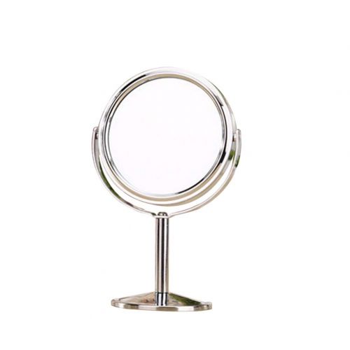  Gyswshh Double-Sided Makeup,Portable 1:2 Magnifying Round Oval Cosmetic Stand Mirror B