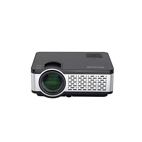  Mini Portable Projector, Gzunelic 5500 Lumens LED LCD proyector Native 1280 x 800 Support 1080P HD Video Built in HiFi Speakers with HDMI USB AV VGA Audio Interfaces Ideal for Home