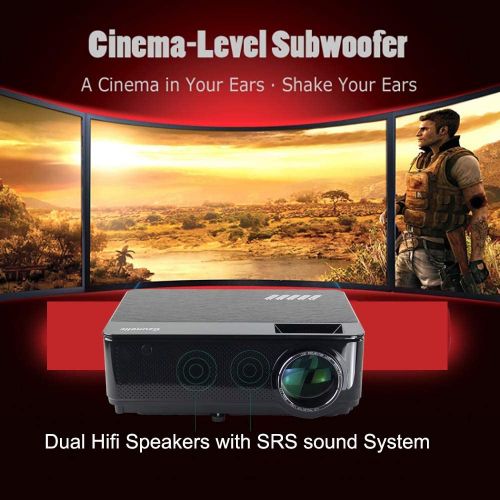  Gzunelic Real 8500 lumens Real Native 1080p LED Video Projector ± 50° 4D Keystone X / Y Zoom 8000:1 Contrast Built in HI-FI Stereo Sound Box Full HD Home Theater Proyector