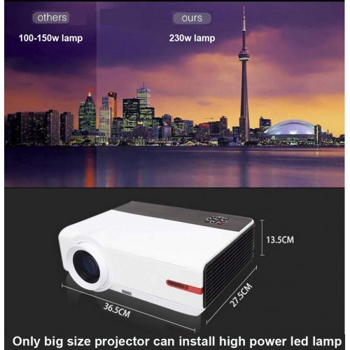  Gzunelic Smart Android 6.0 Projector 4200 lumens WiFi 1080p Video Projector, HI-FI Sound Box Built in, LCD LED Full HD Theater Proyector with Bluetooth, Wireless Mirror to Phone by