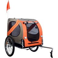 H&B Luxuries Pet Bike Trailer Load 68 Pounds, Suitable for Big and Small Dogs, Folding Storage, Detachable, Easy to Install, Breathable Protective Net Pet Cart