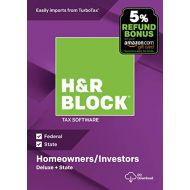 H&R Block Tax Software Deluxe + State 2018 with 5% Refund Bonus Offer [Amazon Exclusive] [PC Download]