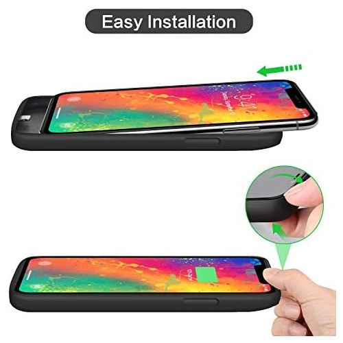  [아마존베스트]HHETP Battery Case for iPhone XR Upgraded【6800mAh】 Portable Rechargeable Charger Case for iPhone XR Extended Battery Pack for iPhone XR Protective Charging Case Backup Cover(6.1 inch) -