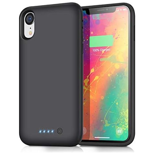  [아마존베스트]HHETP Battery Case for iPhone XR Upgraded【6800mAh】 Portable Rechargeable Charger Case for iPhone XR Extended Battery Pack for iPhone XR Protective Charging Case Backup Cover(6.1 inch) -