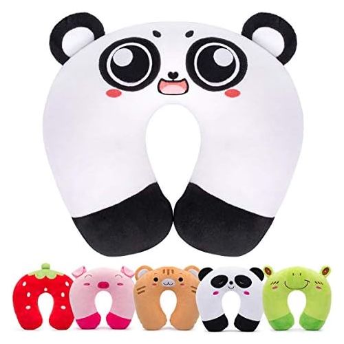  [아마존베스트]H HOMEWINS Travell Pillow for Kids Toddlers-Soft Neck Head Chin Support Pillow,Cute Animal,Comfortable in Any Sitting Position for Airplane,Car,Train,Machine Washable,Children Gift