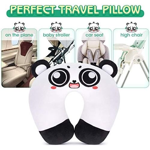  [아마존베스트]H HOMEWINS Travell Pillow for Kids Toddlers-Soft Neck Head Chin Support Pillow,Cute Animal,Comfortable in Any Sitting Position for Airplane,Car,Train,Machine Washable,Children Gift