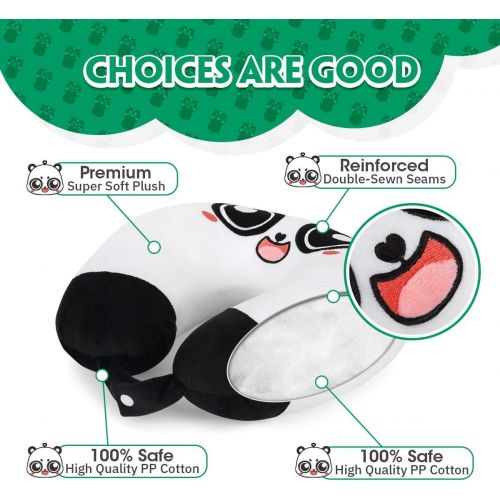  [아마존베스트]H HOMEWINS Travell Pillow for Kids Toddlers-Soft Neck Head Chin Support Pillow,Cute Animal,Comfortable in Any Sitting Position for Airplane,Car,Train,Machine Washable,Children Gift