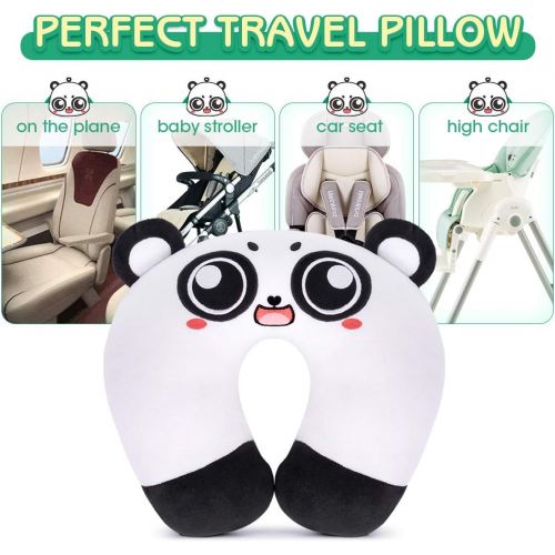  [아마존베스트]H HOMEWINS Travell Pillow for Kids Toddlers-Soft Neck Head Chin Support Pillow,Cute Animal,Comfortable in Any Sitting Position for Airplane,Car,Train,Machine Washable,Children Gift