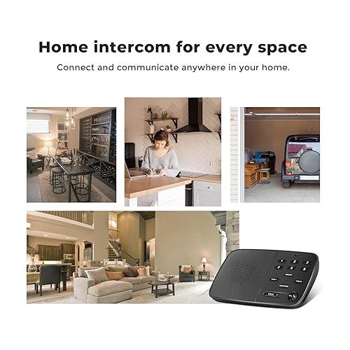  Hosmart Intercoms Wireless for Home, Full Duplex Wireless Intercom System for Business, Room to Room Intercom Two Way Real-time Intercom with 1200 Feet Range (3 Stations)