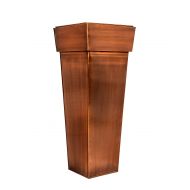 H Potter Tall Square Planter  Stainless Steel w/Antique Copper Finish, Indoor & Outdoor Garden Pot & Plant Box Holder for Succulent Flowers & More, 36.5 Height