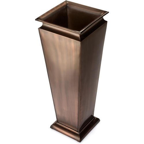  H Potter Tall Outdoor Planter Copper Large Flower Pots Indoor for Patio Balcony Garden Deck Front Porch Entryway