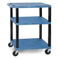 H Wilson data-asin=B00501Y3X4 H WILSON WT34RE-B Tuffy Cart with Shelves, 34 H x 24 W x 18 D, Red and Black