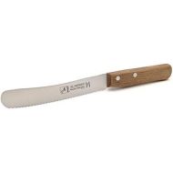 H. Herder Solingen Buckelsmesser Fruehstuecksmesser Broetchenmesser Buttermesser 22cm - Wellenschliff - 1,5mm stark rostfrei Buche