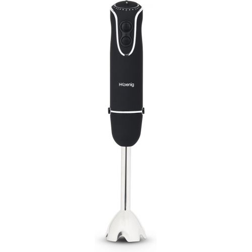  H.Koenig MIX50 Handmixer / Edelstahl-Klingen / Soft Touch Beschichtung / 750 W / schwarz