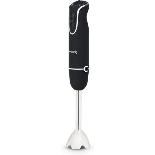  H.Koenig MIX50 Handmixer / Edelstahl-Klingen / Soft Touch Beschichtung / 750 W / schwarz