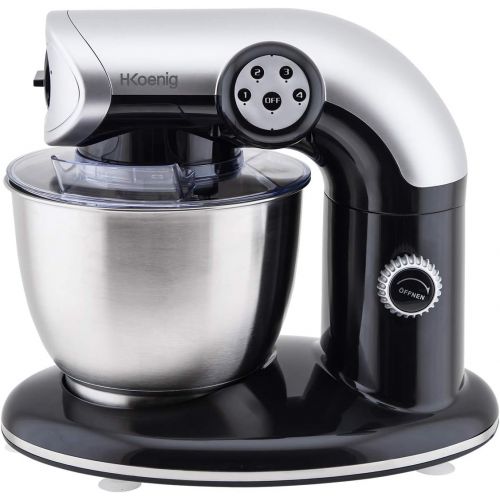  H.Koenig KM80 Stand Mixer, 1000 Watt, Black