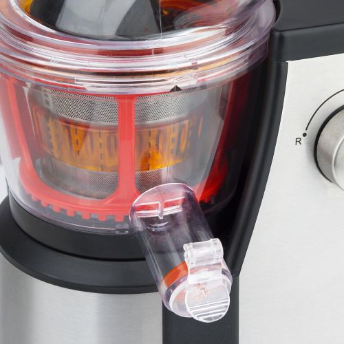  H.Koenig GSX18 Entsafter / Slow juicer / 1 L Fassungsvermoegen / 400 W / Tropfstopsystem / mit Tresterbehalter / Edelstahl / schwarz