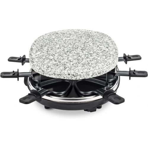  H.Koenig RP85 Raclette 8-Person Grill with Granite Stone, 900 Watt
