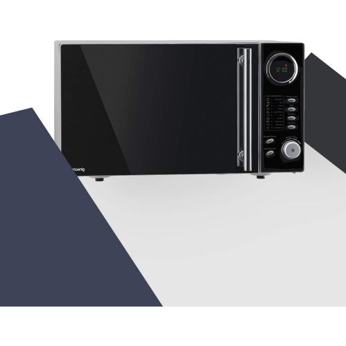  H.Koenig VIO9 Mikrowelle / 900 W / 25L Garraum / Mikrowelle mit Grill und kombinierbaren Kochfunktionen / 10 automatische Garprogramme / schwarz hochglanz