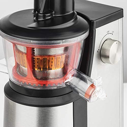  H.Koenig GSX12 Entsafter / Slow juicer / 1 L Fassungsvermoegen / 400 W / Tropfstopsystem / mit Tresterbehalter / Edelstahl / schwarz