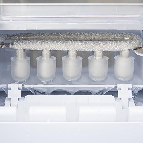  H.Koenig KB14 Eiswuerfelmaschine / Eismaschine / 12kg Eiswuerfel / Produktionszeit 6 - 13 Minuten / 2 Eiswuerfel-Groessen / ohne Wasseranschluss / 150 W / Edelstahl / silber