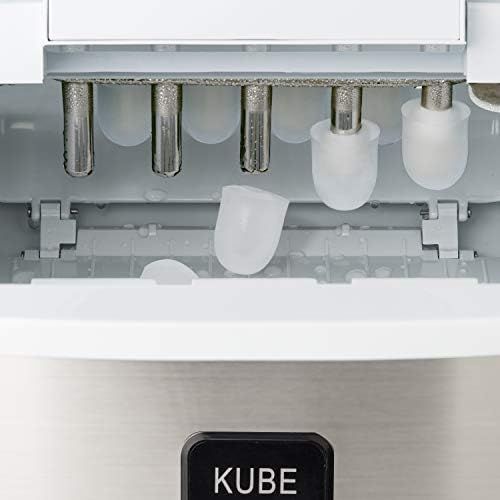  H.Koenig KB15 Eiswuerfelmaschine / Eismaschine / 15kg Eiswuerfel pro Tag / Produktionszeit 6 - 15 Minuten / 3 Eiswuerfel-Groessen / ohne Wasseranschluss / 110 W / Edelstahl / silber