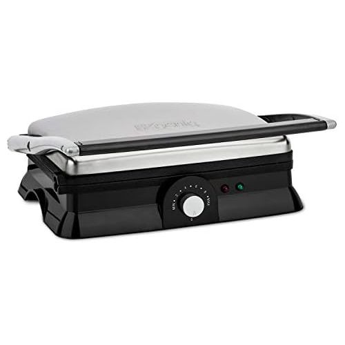  [아마존베스트]H.Koenig GR20 Contact Grill, Fully Hinged, metallic